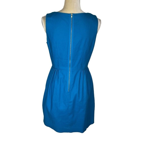 J.‎ Crew Royal Blue Sleeveless Cotton Sheath Dress Size 6 Classic Bold - Picture 4 of 12